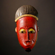 Maschera africana Baule legno
