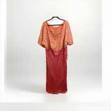 Maxi abito jacquard rosa