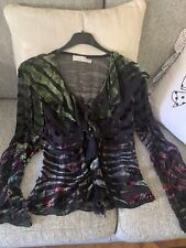 Pinko Camicia Fantasia Con Rouches Taglua 44 Colorata