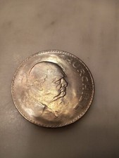 Moneta commemorativa SIR WINSTON CHURCHILL 1874 1965. Fior di conio, scatolina