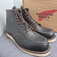 Red Wing 8849 6'' Classic Moc Toe Black Prairie UK 9 US 10 EU 43 nuovo