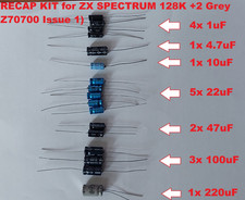 Kit capacitors condensatori ZX Spectrum 128K +2 Grey Z70700 Issue 1 kit premium