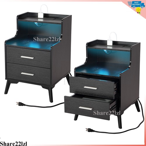 Comodino con luce led - comodino, 2