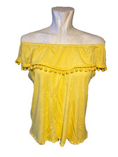 maglia donna misto cotone con balza taglia m