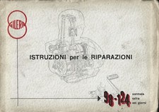 Gilera Motocicli 98-124 Normale Extra - 6 Giorni - Istruzioni  riparazioni  1962