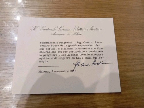 Autografo papa paolo - autografo,