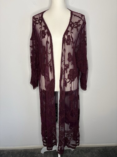 Cardigan aperto pizzo kimono