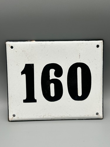 Targa smaltata vintage - smaltata, numero