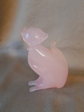 Gatto vetro alabastro rosa - gatto,