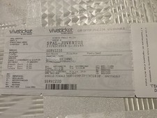 Spal-Juventus biglietto Calcio 2017/18 (no Milan,napoli,Lazio,Roma,Inter)