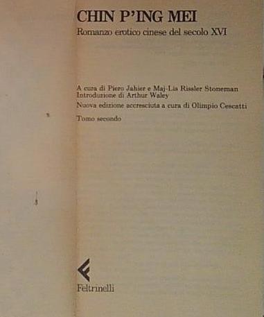 Chin ing mei romanzo - chin,