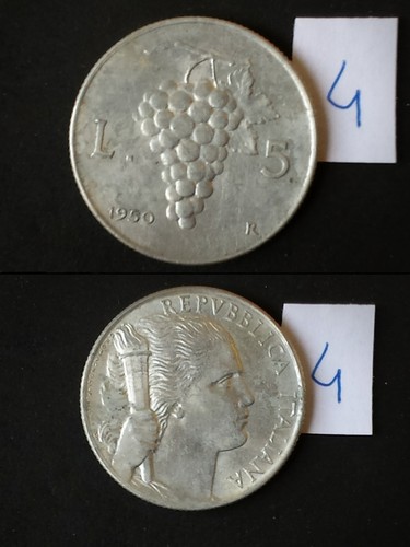 Repubblica moneta lire - da, 5