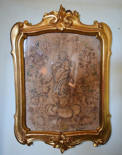 Cornice barocca foglia - , oro