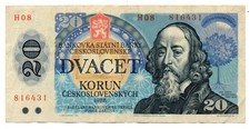 CECOSLOVACCHIA - BANCONOTA DA 20 KORONE DEL 1988