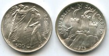 Uncirculated silver 500 lire