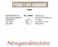 Frizione 103x90 12X15EV motocoltivatore motozappa 180 FORT 15842 dal 2000