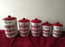 Set 5 Barattoli zucchero caffe