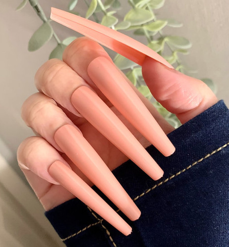 Super long 3xl - peach, press