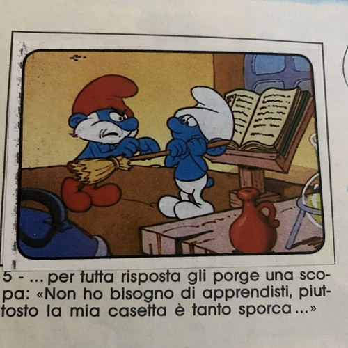 Figurina puffi album - figurina, n.5