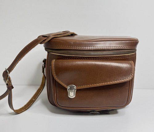 Vintage leather camera bag - vintage,