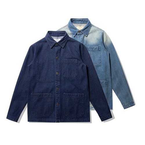 French chore jacket uomo denim - uomo,