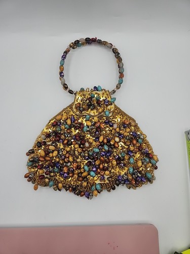 Borsa con perline - , fatta