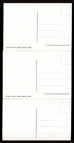 Tre cartoline formato grande - tre,