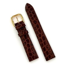 Cinturino orologio originale Tissot 18mm pelle marrone con fibbia oro giallo