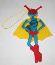 Pupazzo Lenci Torino BAT pannolenci BATMAN 15 cm OTTIMO Anni 60