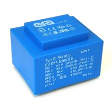 Trasformatore EI54 16VA primario 2x115V secondario 2x18V Era ERA BV054-5360.0