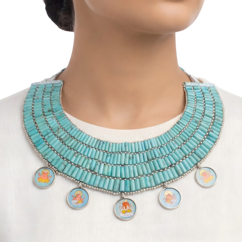 Handcrafted turquoise bead - turquoise,