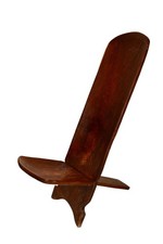 rustica poltrona coloniale in mogano massello primi '900 francese