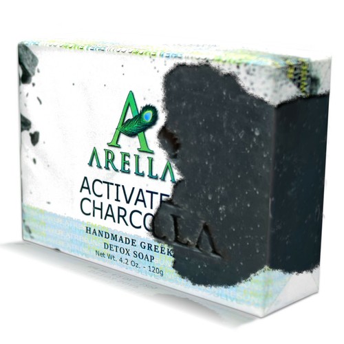 Arella activated charcoal soap - activated,