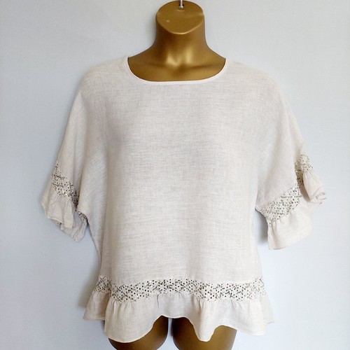 Camicetta top panna made - panna,