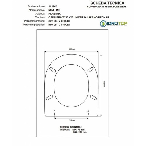 Copriwater flaminia - copriwater,