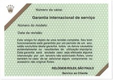 Rolex certificate service - certificate,