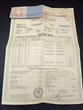 Zenith certificato cronometro