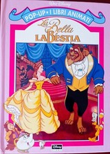 LIBRO POP-UP La Bella e la Bestia Walt Disney Libri 1992 Prima ed Collana Pop-up