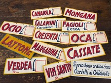 Lotto numero 13 targhe in celluloide prodotti alimentari-Italy anni’40