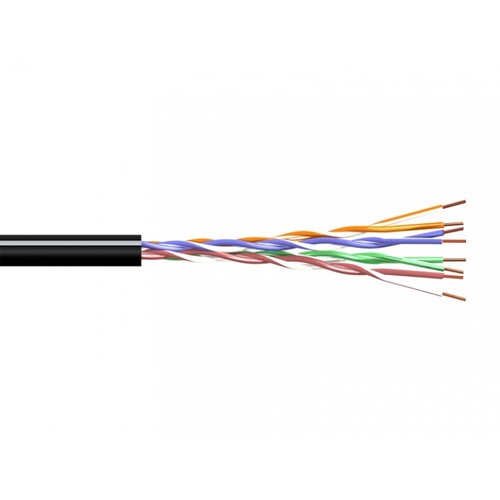 Cable utp cat5 exterior negro - cable,