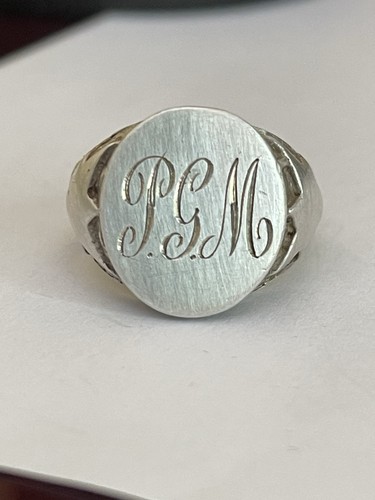 Anello con sigillo argento - sigillo,