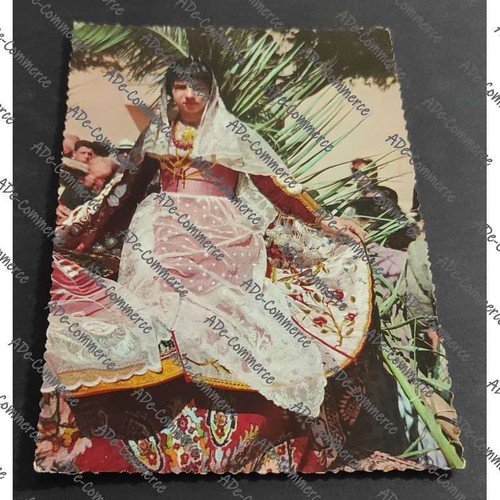 Cartolina costumi sardi - costumi,