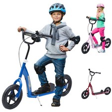 HOMCOM Monopattino per Bambini con Freno Posteriore e Manubrio Regolabile