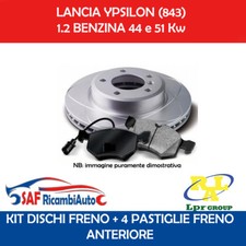 KIT DISCHI FRENO + PASTIGLIE ANTERIORI LPR LANCIA YPSILON (843) 1.2 44 e 51 Kw