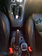 Cuffia leva cambio e freno Alfa Romeo Giulietta vera pelle nera+