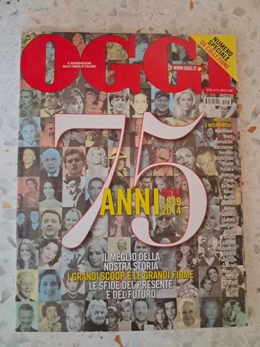 Rivista oggi anni 1939 2014 - rivista, 1939/2014