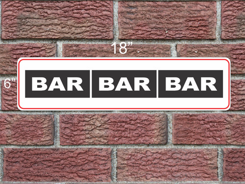 Bar 6x18 - 6x18, insegna