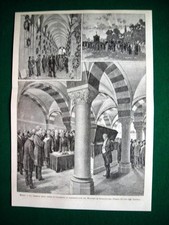 Milano 1885 - consegna delle ceneri di Calamatta ai rappresentanti del Municipio