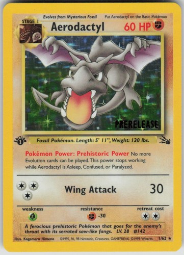 Pokemon aerodactyl 62 - aerodactyl, 01/62