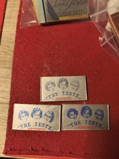 Antiche LAMETTA DA BARBA TRE TESTE Argento Vintage